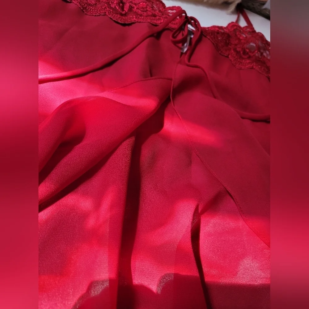 Elegant Red Lace Camisole